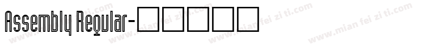 Assembly Regular字体转换